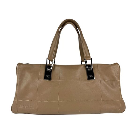 CHANEL Chocolate Bar Handbag Brown Leather - Picture 1 of 14
